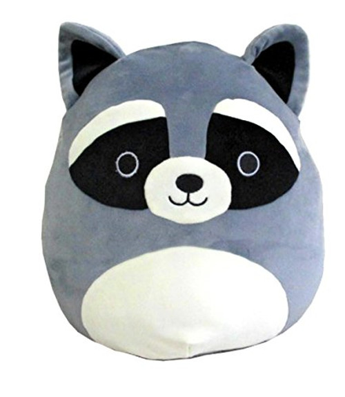 Squishmallows Kellytoy 16" Raccoon Super Soft Plush Toy Pillow Animal Pet Pal Buddy (Grey Raccoon)