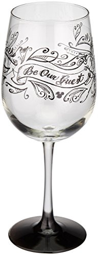 Disney Be My Guest White Wine Glass Part of the Beauty and the Beast Collection
