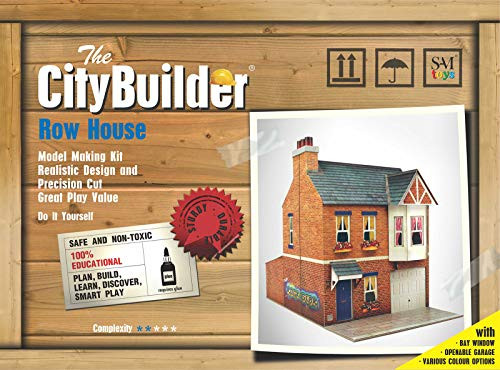 The CityBuilder O Gauge 1:48 Scale Row House Cardboard Model Making Kit Model Railroad Building