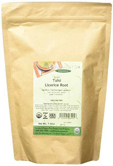 Davidson's Tea Bulk Bag, Organic Tulsi Licorice Root, 16 Ounce Davidson's Tea Bulk Bag, Organic Tulsi Licorice Root, 16 Ounce