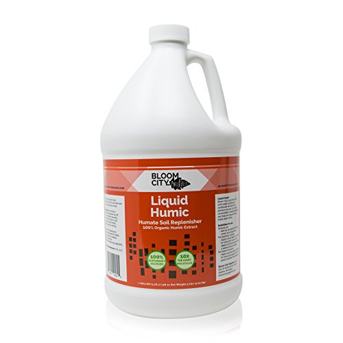 Organic Liquid Humic Soil Health Formula, Great for Gardens and Lawns, by Bloom City, Gallon (128 oz) Concentrated Makes 120+ Gallons