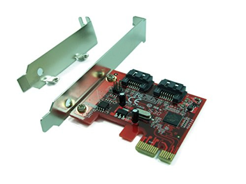 Ableconn PEX-SA115 2-Port SATA 6G PCI Express Host Adapter Card - AHCI 6Gbps SATA III PCIe 2.0 Controller Card (Marvell 88SE9128 Chipset) - Support Hardware RAID 0, 1