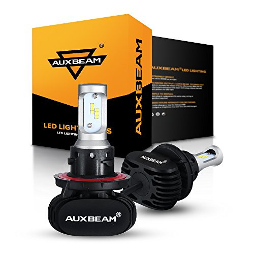 Auxbeam LED Headlight Bulbs NF-S1 Series LED Headlights with 2 Pcs of H13 Led Headlight Bulbs 50W 8000lm 6000K Halogen Replacement Hi-Lo Beam - 2 Year Warranty