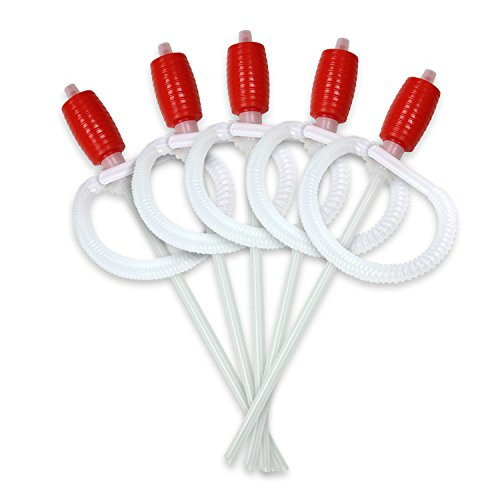 TERA PUMP 5PK TRDP14 Siphon Manual Hand-Operated Liquid Transfer Pump for Light Oils, Kerosene, or Water Based Chemicals