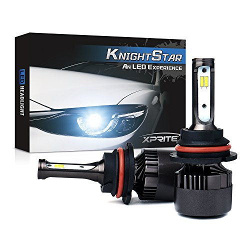 Xprite Knight Star LED Headlight Bulbs Conversion Kit - 9004 HB1,All-IN-ONE,Extremely Brigh SEOUL CSP CHIP, 8000Lumens 6000K