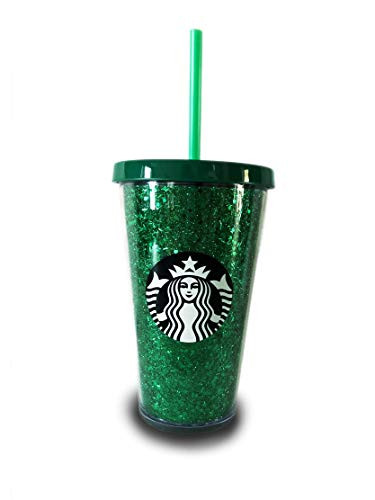 Starbucks Holiday Glitter Tumbler Green 16 oz