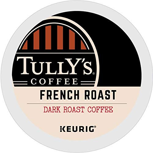Tully's Coffee, French Roast, Single-Serve Keurig K-Cup Pods, Dark Roast Coffee, 72 Count (3 Boxes of 24 Pods)