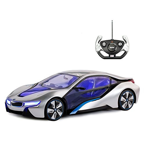 BMW Toy Car, Rastar 1:14 BMW i8 Remote Control Car | BMW RC Car, Fully Transparent/Interior Light  Silver, 27MHz / 40MHz