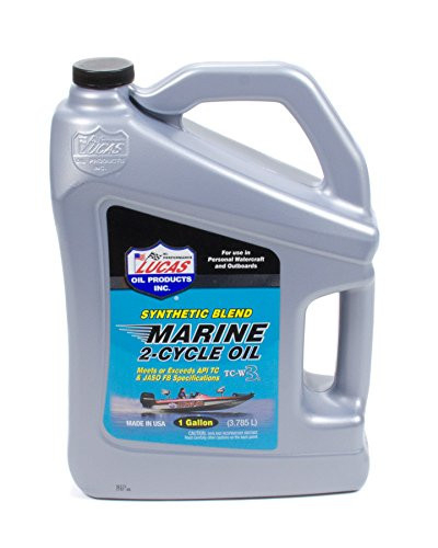 Lucas Oil Products LUC10861 Synthetic Blend 2 Cycle Marine Oil, 1 gallon, 1 Pack