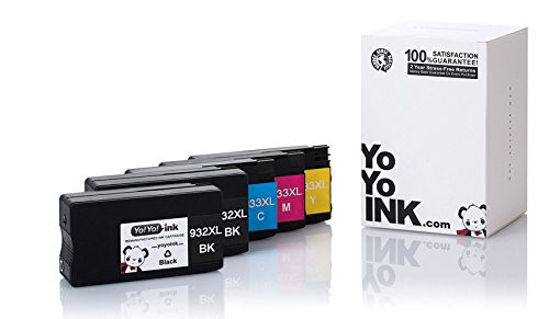 YoYoInk Remanufactured Printer Ink Cartridges Replacement for HP 932XL 923 & 933XL 933 Officejet 6600 6700 (2 Black, 1 Cyan, 1 Magenta, 1 Yellow; 5 Pack)