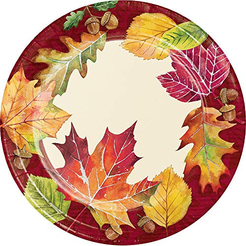 Creative Converting 332002case Fall Leaves Dessert Plates, One Size, Multicolor
