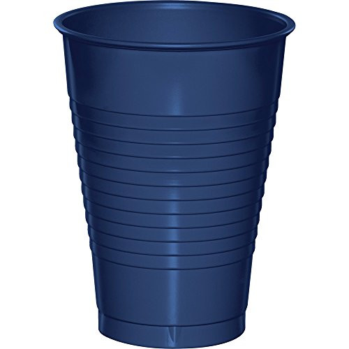 Creative Converting 28113771 Premium Plastic 12 oz Cups, Navy Creative Converting 28113771 Premium Plastic 12 oz Cups, Navy