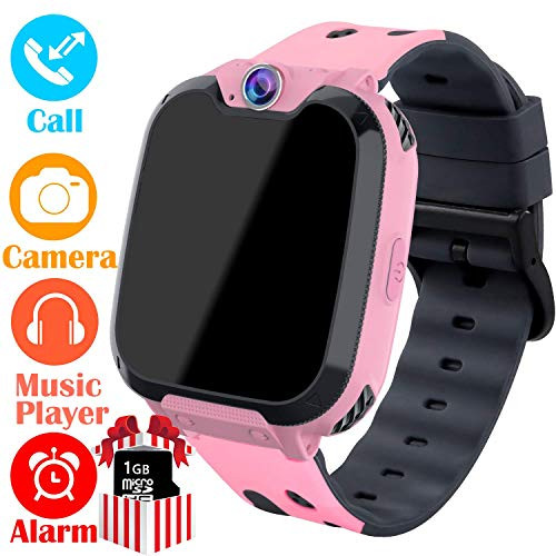 Jesam Kids Games Smartwatches for Boys Girls - 1.54" HD Touch Screen Sports Smartwatch Phone with Call Camera Games Recorder Alarm Music Player for Children Days Students Age 3-12 (Mix Pink)