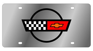 Corvette C4 Flags License Plate