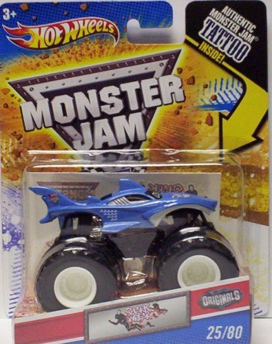 Hot Wheels 2011 Monster Jam #25/80 SHARK WREAK 1:64 Scale Collectible Truck with Monster Jam TATTOO