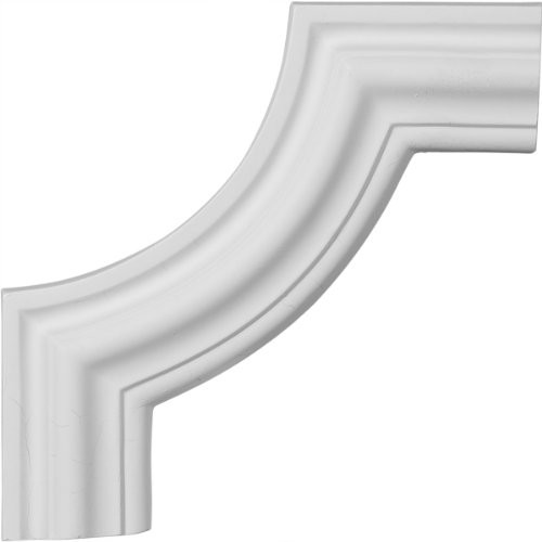 Ekena Millwork PML10X10PM-2-CASE-4 10 1/2 inch W x 10 1/2 inch H Pompeii Panel Moulding Corner (4-Pack),