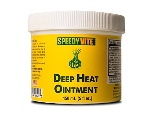 Deep Heat Natural Pain Relief* SpeedyVite® Tissue Bone Ointment Organic 5oz Cayenne Arnica Menthol Ginger Root St Johns Wort etc Soothes Muscles Knee Back Foot Ache