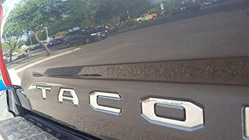 EyeCatcher Tailgate Insert Letters for 2016-2019 Toyota Tacoma (Chrome)