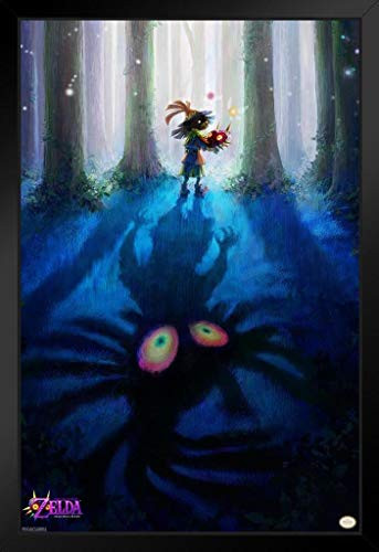 Pyramid America The Legend of Zelda Majoras Mask Skull Kid Nintendo Video Game Framed Poster 14x20 inch