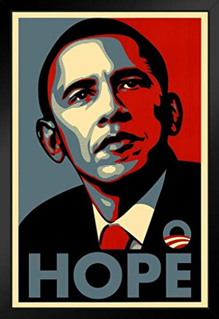 Barack Obama Hope Political Campaign Art Framed Poster 14x20 inch