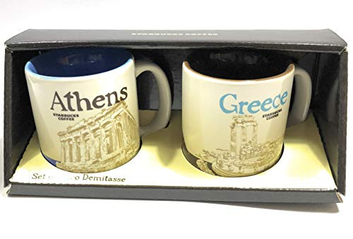 Starbucks Global 2 Mini City Mug Espresso Demi Set Greece & Athens 3oz