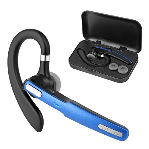 Wireless Bluetooth Earpiece Trucker Bluetooth Headset V4.1 8-10 Hours Talktime Stereo Noise Cancelling Mic, Compatible iPhone Android Cell Phones Driving/Business/Office