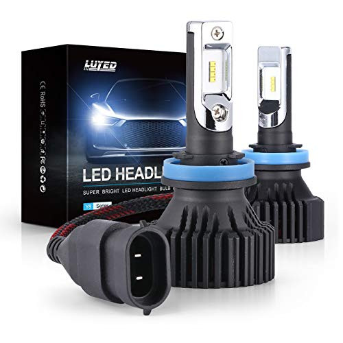 LUYED LED Headlight Bulbs Conversion Kit Y8 Series ZES Chips Extremely Bright 6500K Xenon White - 8000 Lumens/Set (H11/H8/H9)