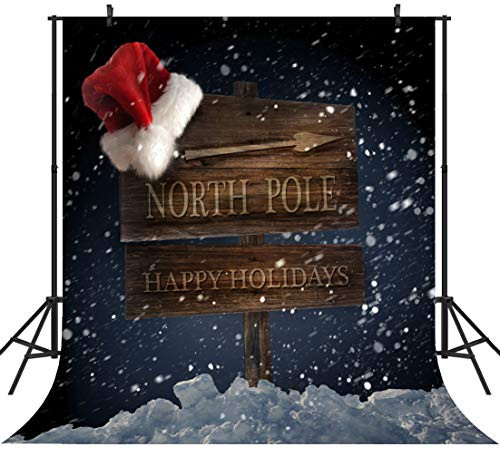 Duluda 10X10FT Seamless Christmas North Pole Vinyl Photography Backdrop Customized Photo Background Studio Prop XM11D