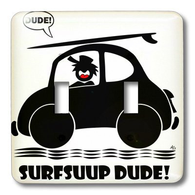 3dRose lsp_15848_2 SURFS UP DUDE image 1 Toggle Switch