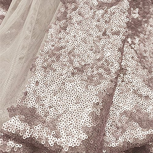 TRLYC Sequin Table Runner, 12 by 90-Inch Sequin Tablecloths, Champane Gold