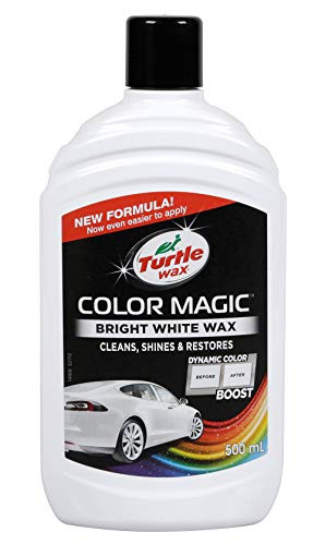 Turtle Wax Color Magic 52712 Car Polish Cleans Shines Restores Scratches - Bright White Wax 500ml