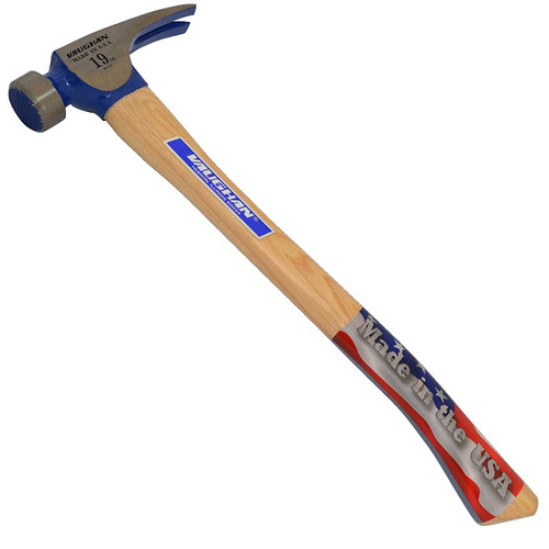 Vaughan CF2HC 19-Ounce California Framer, Milled Face, Curved White Hickory Handle, 17-Inch Long