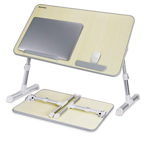 Laptop Bed Tray Table, Nearpow (Larger Size) Adjustable Laptop Bed Stand, Portable Standing Table with Foldable Legs, Foldable Lap Tablet Table for Sofa Couch Floor - Large Size