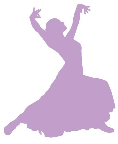 Wallmonkeys WM289834 Ballet Silhouette Style 2-Lavender Peel and Stick Wall Decals (30 in H x 25 in W), Medium-Large