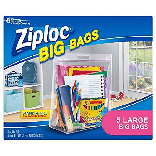 Ziploc Big Bag Large Double Zipper - 5 ct - 2 pk