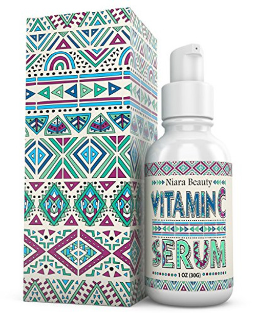 Vitamin C Serum for Eyes and Face  With Hyaluronic Acid for Acne, Anti Aging, Anti Wrinke  Fades Age Spots and Sun Damage - Organic Skin Care with Natural Ingredients for Men and Women  1 FL OZ