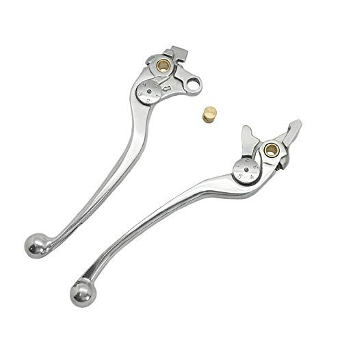 Lefossi Motorcycle Replacement Brake Clutch Hand Lever Sets Pairs For Suzuki GSF 1250 Bandit 2007-2014 GSF 1200 2001-2006 GSX 650 F 2008-2012 GSX 1400 2001-2007 Polished Silver