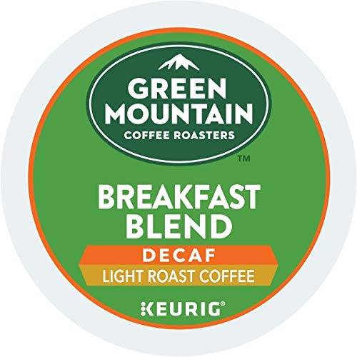 Green Mountain Coffee Roasters Breakfast Blend Decaf, Single Serve Coffee K-Cup Pod, Light Roast, 72 Green Mountain Coffee Roasters Breakfast Blend Decaf, Single Serve Coffee K-Cup Pod, Light Roast, 72