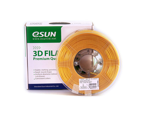 eSUN 1.75mm Gold ABS 3D Printer filament 1kg Spool (2.2lbs), Gold