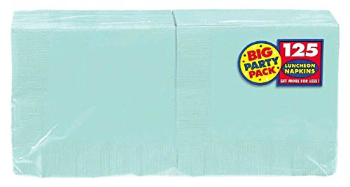 Robin's Egg Blue Luncheon Paper Napkins Big Party Pack, 6 Pk.