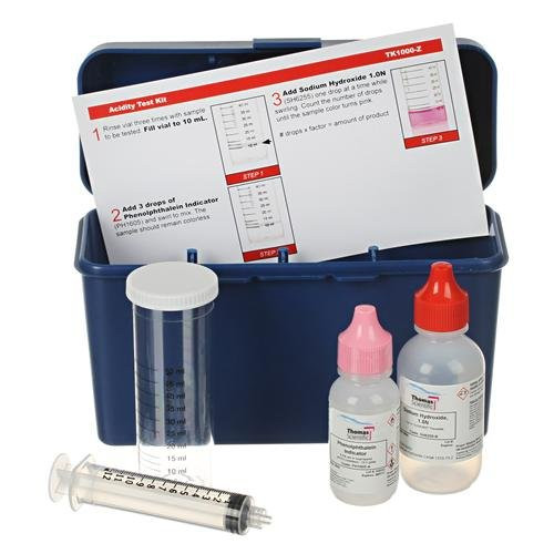 Thomas TK1001-Z Acidity Test Kit, 1 Drop = 0.004% as Phosphoric Acid/5 mL Volume