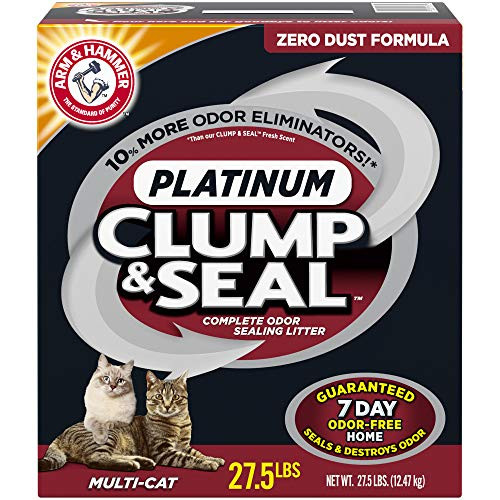 ARM & HAMMER Clump & Seal Platinum Clumping Cat Litter, 27.5lb