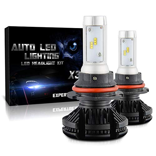 EXPERTBEAM LED Headlight Bulbs, 9004/HB5 High/Low Beam, Led Headlight Conversion Kit, 8000Lm 6500K Cool White, 24x ZES LED (5-Yr-Warranty)