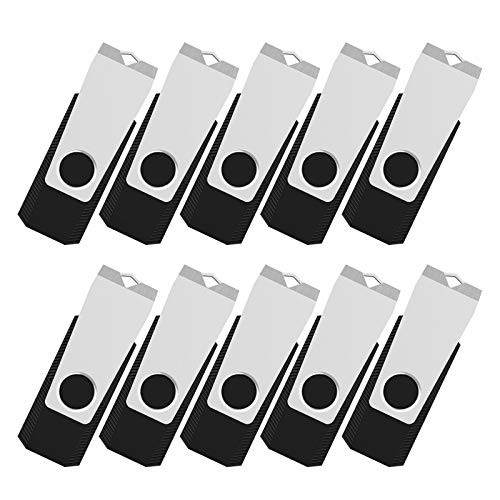 TOPESEL 10 Pack 32GB USB 3.0 Flash Drives Memory Stick USB3.0 Thumb Drives 32GB 10PCS, Black
