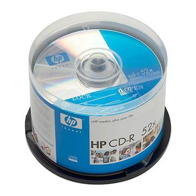 NEW HP CD-R 80 Minute (700 MB) (52x) Branded (50 Ea/Pkg) (10018)