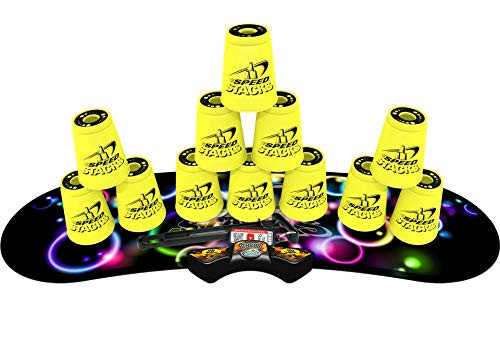 SPEED STACKS Competitor - Neon Yellow w/ Neon Bubbles Mat