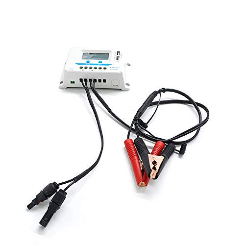 ACOPOWER VS20AK 20A LCD Charge Controller With Accessories: MC4 SAE Connectors and Alligator Clamps