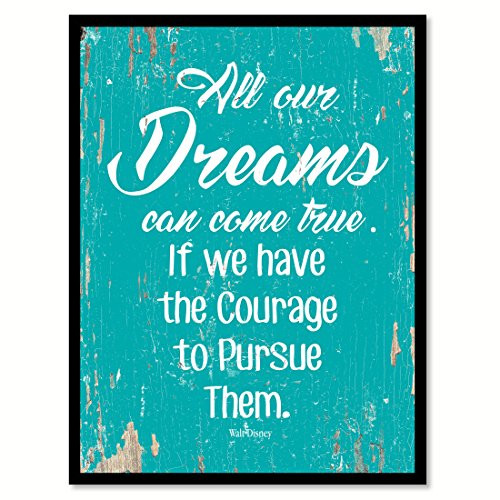 SpotColorArt All Our All Our Dreams Can Come True If We Handcrafted Canvas Print, 13" x 17", Aqua