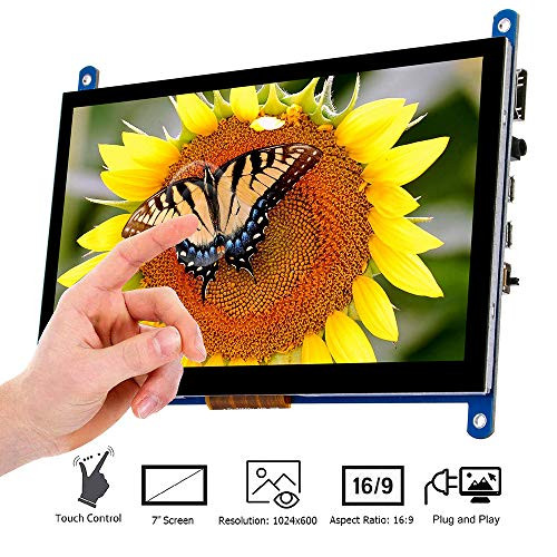 7 Inch Touch Screen TFT LCD Display HD 1024x600 Driver Free for Raspberry Pi,Computer,TV Box,DVR,Game Device (7'' Touch Screen)