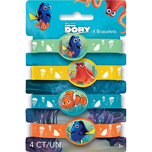Finding Dory Silicone Wristband Party Favors, 4ct Finding Dory Silicone Wristband Party Favors, 4ct